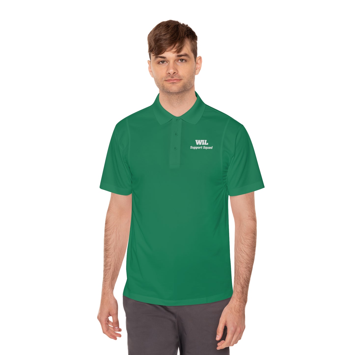 Men's "Support Squad" Women in Leadership Sport Polo Shirt - Support Squad Black Activewear