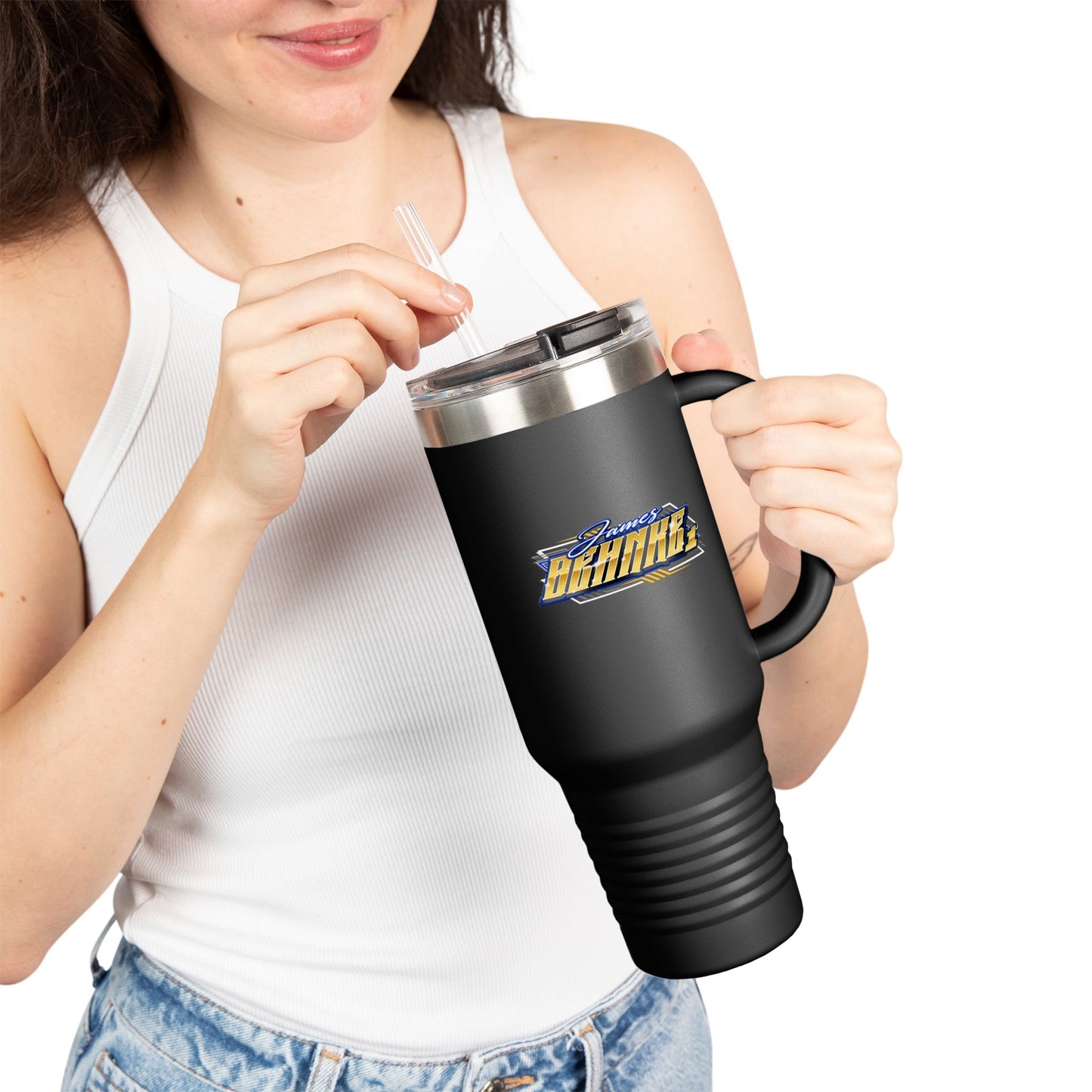 James Behnke Racing Insulated Travel Mug, 40oz