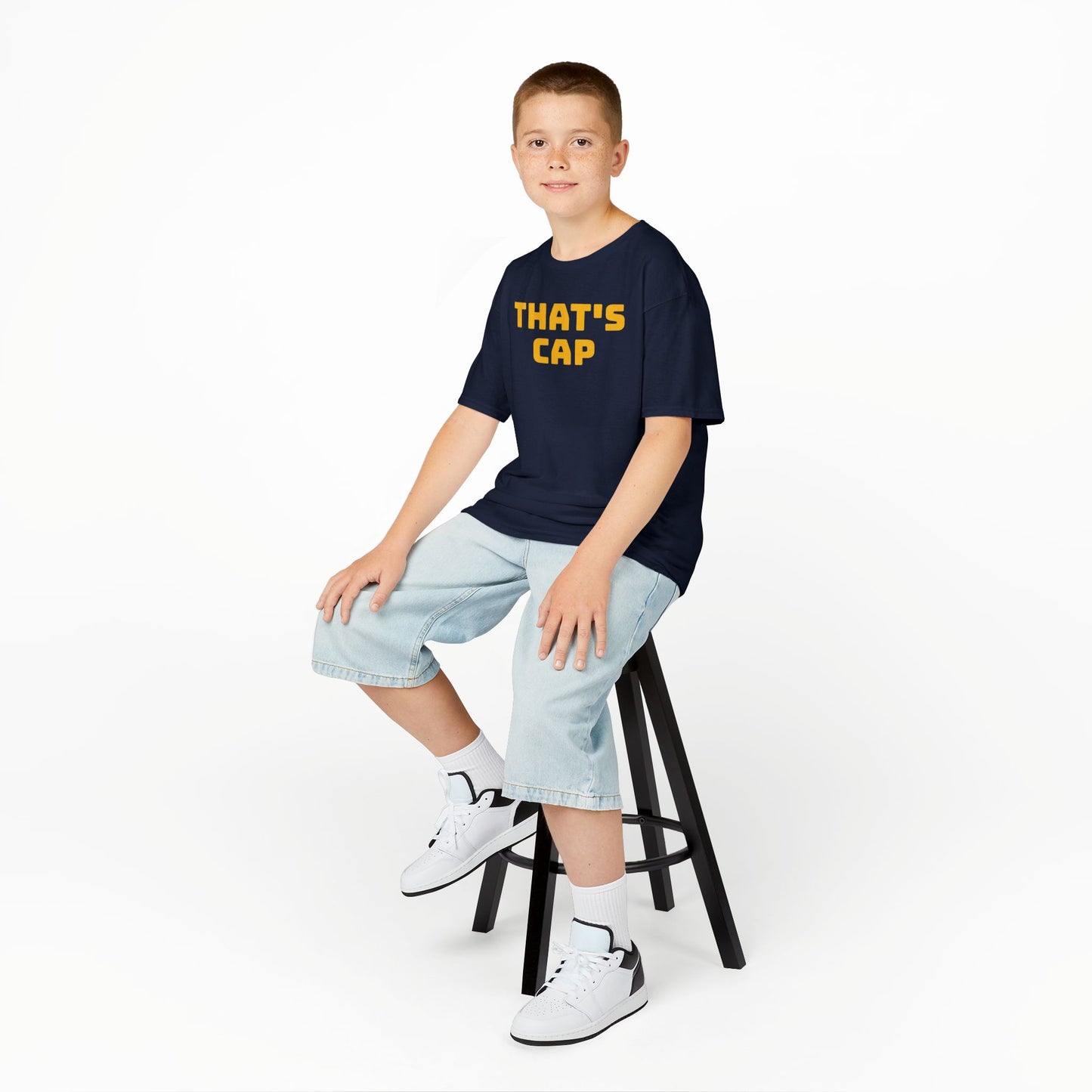 "That's Cap" Kids Softstyle Tee - Funny Youth T-Shirt for Casual Wear