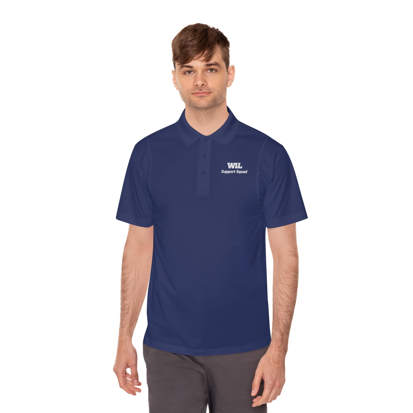 Men's "Support Squad" Women in Leadership Sport Polo Shirt - Support Squad Black Activewear