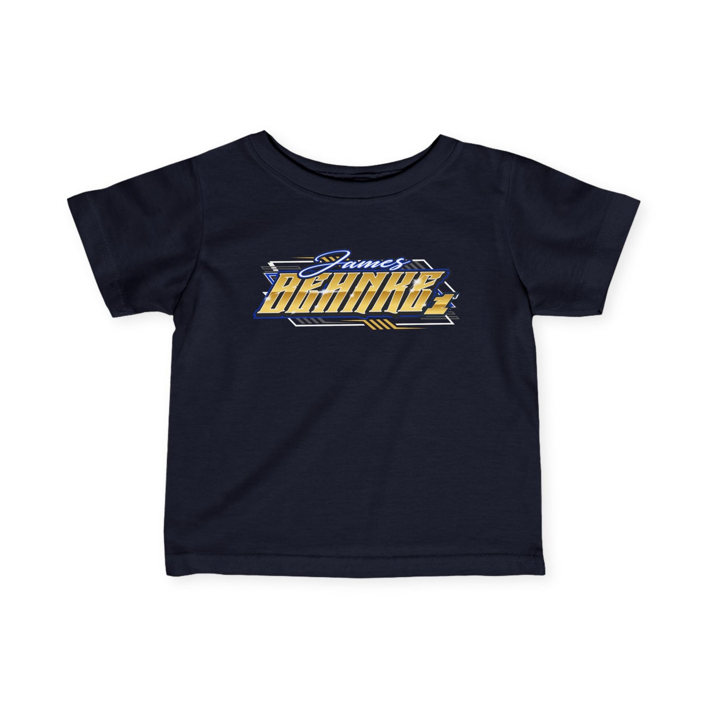 James Behnke Racing Baby T-Shirt with Cool Car Design - Perfect for Little Fans!