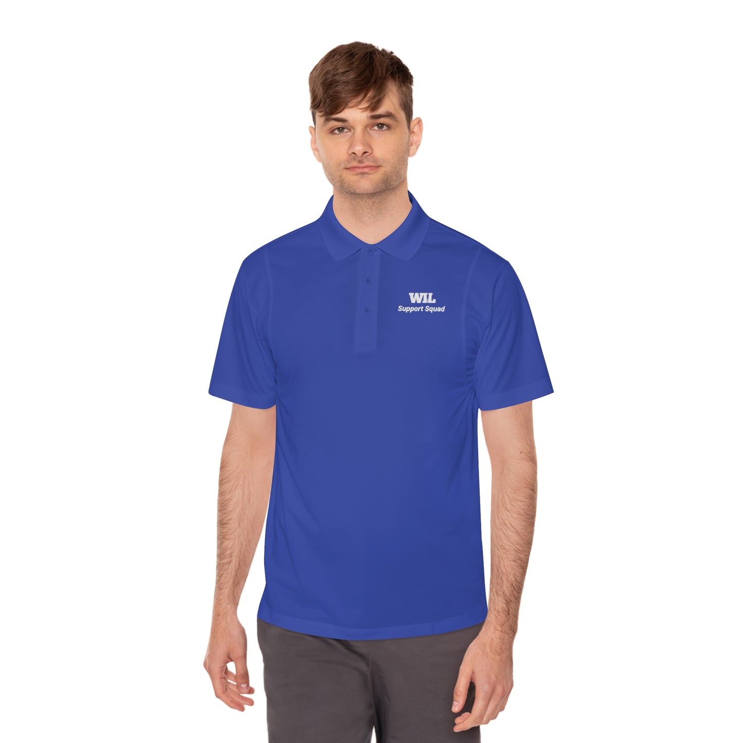 Men's "Support Squad" Women in Leadership Sport Polo Shirt - Support Squad Black Activewear