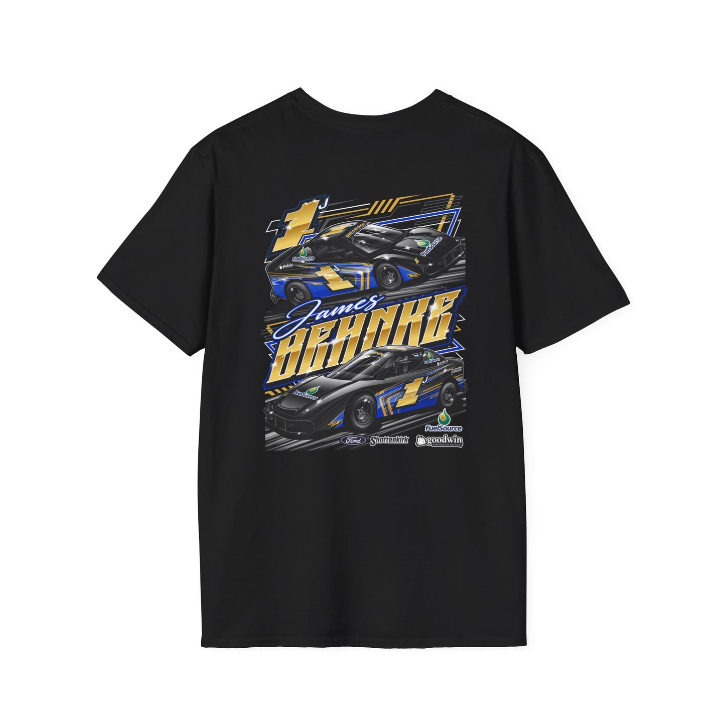 Vintage James Behnke Racing Unisex Softstyle T-Shirt - Perfect for Racing Fans