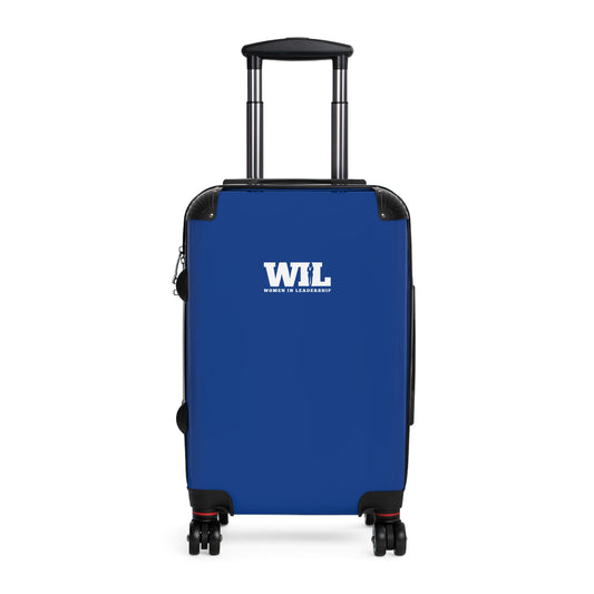 Women in Leadership Carry-On Suitcase – Compact Blue Travel Luggage with Telescoping Handle